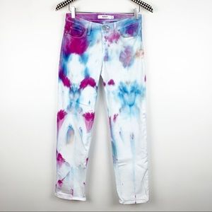 Tie Dye Baggy Cigarette Midrise Jeans Size 25